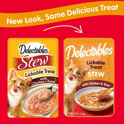 Delectables Lickable Treat Stew Chicken & Tuna Pouch - 1.4 Oz - Image 3