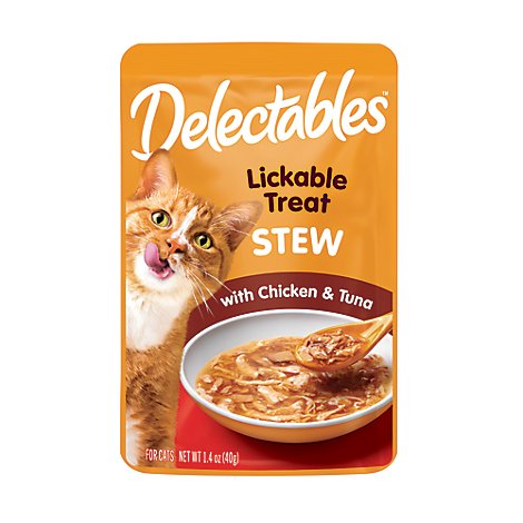 Delectables Lickable Treat Stew Chicken & Tuna Pouch - 1.4 Oz