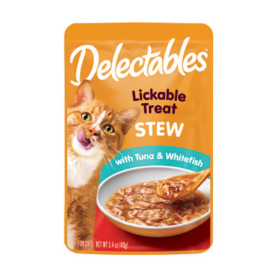 Hartz Delectables Lickable Treat Stew Tuna & Whitefish Pouch - 1.4 Oz - Image 1