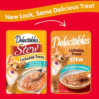 Hartz Delectables Lickable Treat Stew Tuna & Whitefish Pouch - 1.4 Oz - Image 3