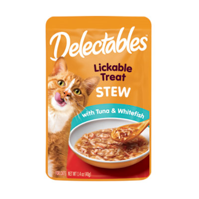 Hartz Delectables Lickable Treat Stew Tuna & Whitefish Pouch - 1.4 Oz