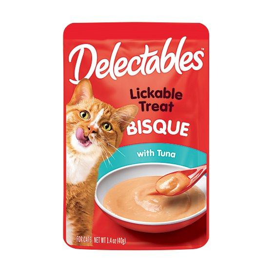Delectable Lickable Treat Bisque Tuna Pouch - 1.4 Oz