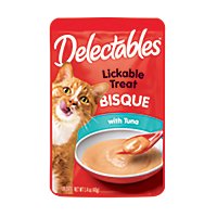 Delectable Lickable Treat Bisque Tuna Pouch - 1.4 Oz - Image 1