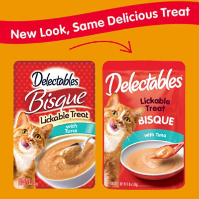 Delectable Lickable Treat Bisque Tuna Pouch - 1.4 Oz - Image 3