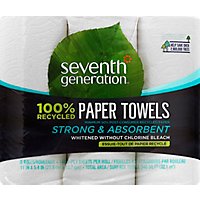 Seventh Generation Paper Towel 2-Ply 100% Recycled Paper White Without Chlorine Bleach - 6 Roll - Image 2