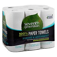 Seventh Generation Paper Towel 2-Ply 100% Recycled Paper White Without Chlorine Bleach - 6 Roll - Image 1