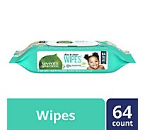 Seventh Generation Baby Wipes Thick & Strong Free & Clear Flip Top Dispenser - 64 Count