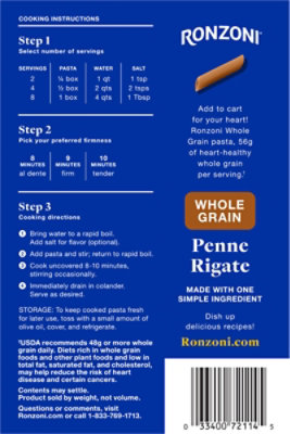 Ronzoni Pasta Healthy Harvest Penne Rigate Whole Grain Box - 16 Oz - Image 6