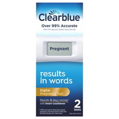 Clearblue Digital Pregnancy Test With Weeks 2 Pack - Tesco Groceries