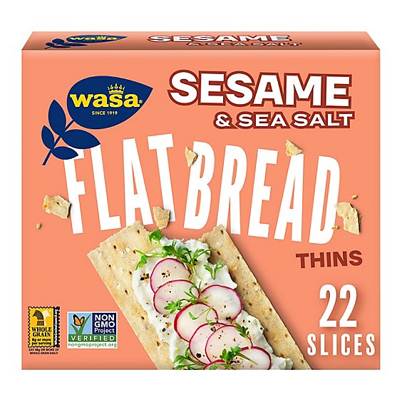 Wasa Sesame & Sea Salt Flatbread Thins - 6.7 Oz