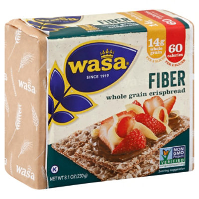 Wasa Crispbread Whole Grain Fiber 8.1 Oz Haggen