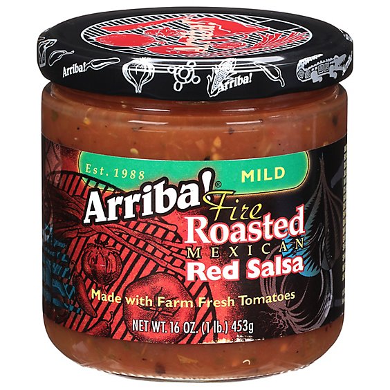 Arriba! Salsa Red Fire Roasted Mexican Mild Jar - 16 Oz