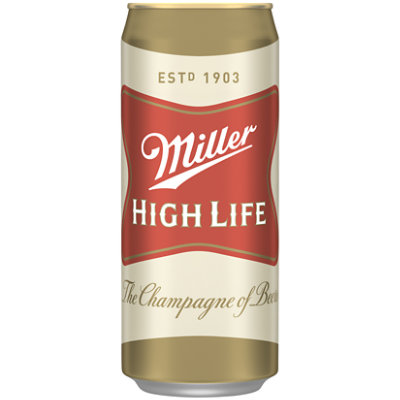 Miller High Life American Style Lager Beer 4.6% ABV Can - 32 Fl. Oz. - Image 1