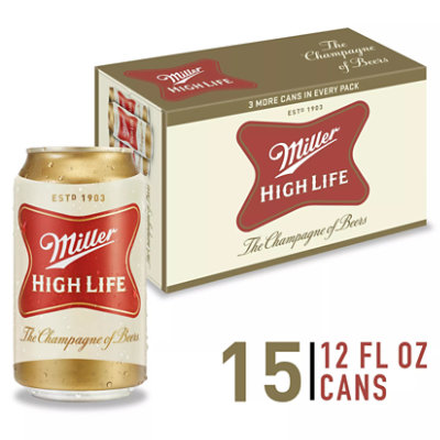 Miller High Life Beer American Style Lager 4.6% ABV Can - 32 Fl. Oz.
