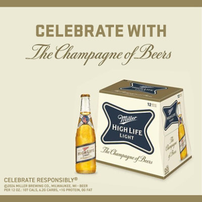 Miller High Life Light American Style Light Lager Beer 4.1% ABV Cans - 30-12 Fl. Oz. - Image 4