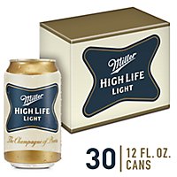 Miller High Life Light Beer American Style Light Lager 4.1% ABV Cans - 30-12 Fl. Oz. - Image 1