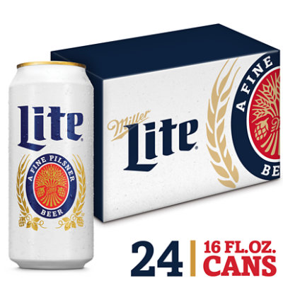 Miller Lite Beer American Style Light Lager 4.2% ABV Cans - 24-16 Fl. Oz.