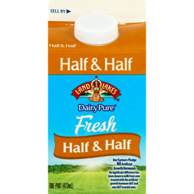 Land O'Lakes Dairy Pure 10.5% All Natural Fresh Half And Half Paper Carton - 1 Pint - Image 1