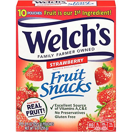Welchs Fruit Snacks Strawberry - 10-0.9 Oz - Image 3