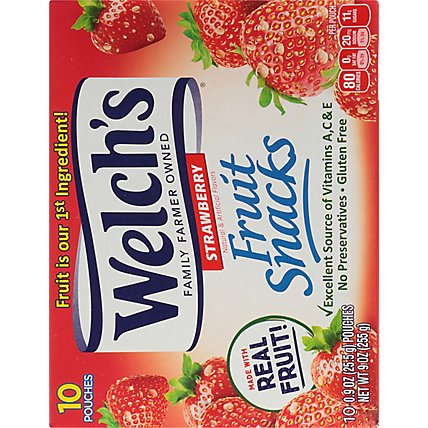 Welchs Fruit Snacks Strawberry - 10-0.9 Oz - Image 6