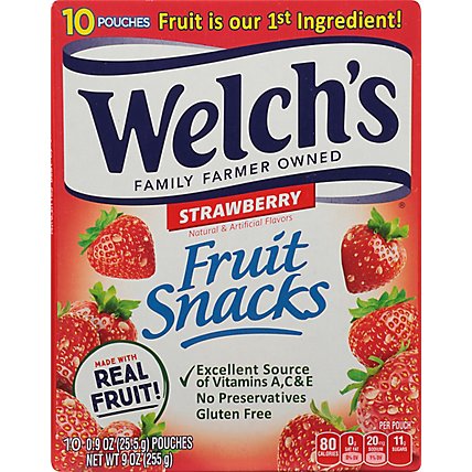 Welchs Fruit Snacks Strawberry - 10-0.9 Oz - Image 2