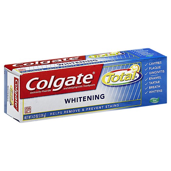 Colgate Total Toothpaste Anticavity Fluoride and Antigingivitis Whitening Gel - 4.2 Oz
