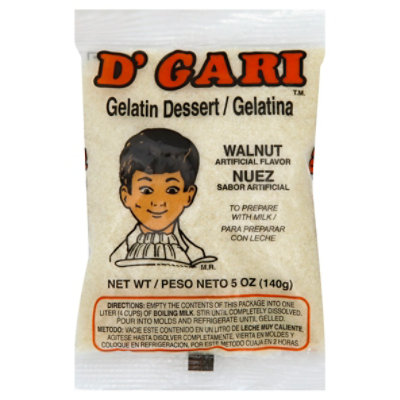 D Gari Gelatin Dessert Walnut Pack - 5 Oz
