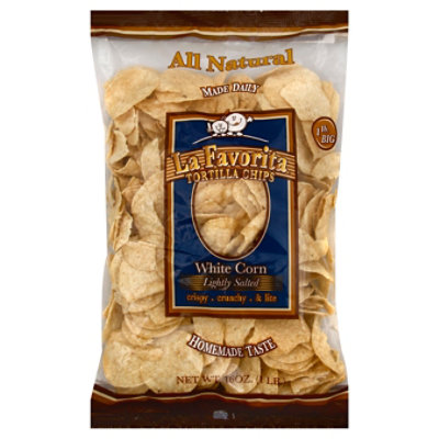 La Favorita Tortilla Chips Lightly Salted White Corn 16 Oz Vons