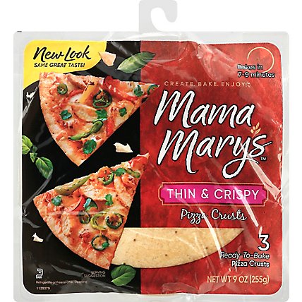 Mama Marys Pizza Crust Thin & Crispy Bag 3 Count - 9 Oz - Image 2