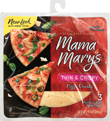 Mama Marys Pizza Crust Thin & Crispy Bag 3 Count - 9 Oz - Image 2