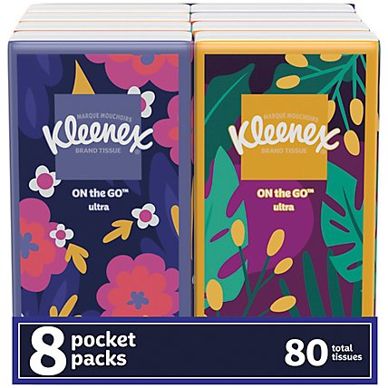 Kleenex On-The-Go Facial Tissues Travel Pack - 8 Count - Image 1