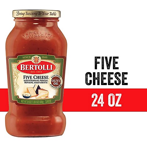 Bertolli Pasta Sauce Five Cheese Jar - 24 Oz