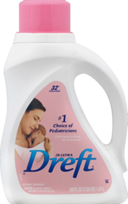 Dreft Laundry Detergent Liquid 2x Ultra Jug - 50 Fl. Oz. - Image 2