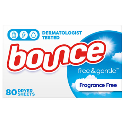 Bounce Fabric Softener Dryer Sheets Free & Gentle - 80 Count - Image 2