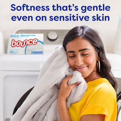 Bounce Fabric Softener Dryer Sheets Free & Gentle - 80 Count - Image 7