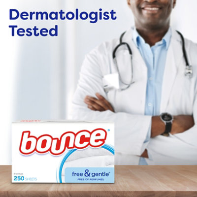 Bounce Fabric Softener Dryer Sheets Free & Gentle - 80 Count - Image 3