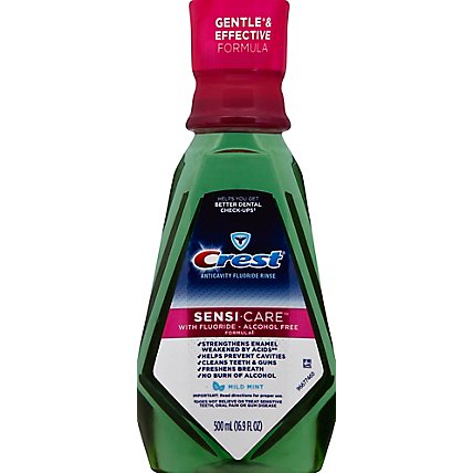 Crest Sensi-Care Mouthwash Fluoride Anticavity Mild Mint Alcohol Free - 16.9 Fl. Oz. - Image 2