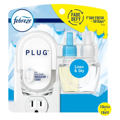 Febreze Plug Linen & Sky Starter Kit - 0.87 Oz - Image 1