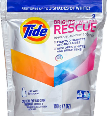 Tide Laundry Booster In Wash Brights Whites Rescue Pouch - 9 Count - Image 2