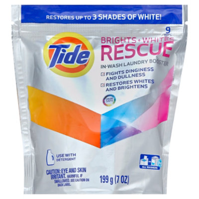 Tide Laundry Booster In Wash Brights Whites Rescue Pouch - 9 Count