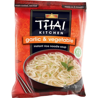Thai Kitchen Gluten Free Instant Rice Noodle Soup Garlic & Vegetable - 1.6 Oz