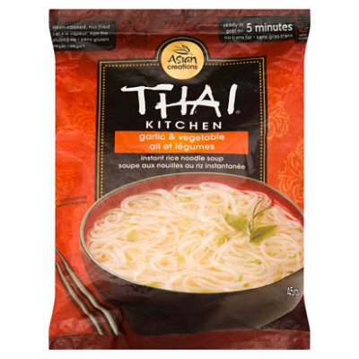 Thai Kitchen Gluten Free Instant Rice Noodle Soup Garlic & Vegetable - 1.6 Oz