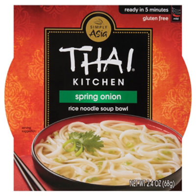 Thai Kitchen Gluten Free Spring Onion Rice Noodle Soup Bowl - 2.4 Oz