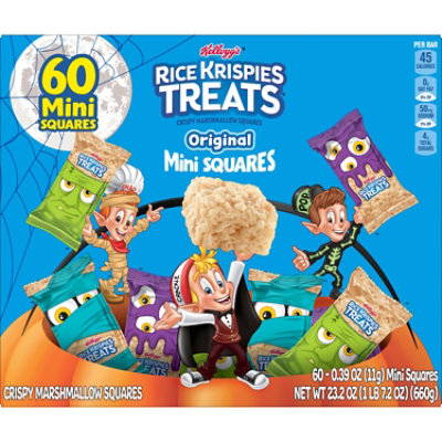 Rice Krispies Treats Mini Marshmallow Snack Bars Kids Snacks Original 60 Count - 23.2 Oz - Image 6