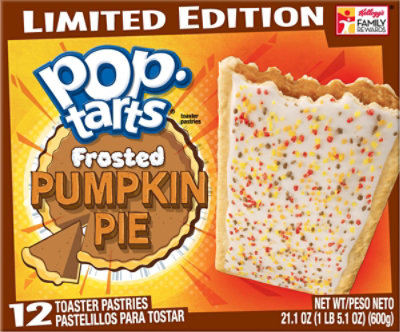 Pop-Tarts Toaster Pastries Frosted Pumpkin Pie 12 Count - 21.1 Oz