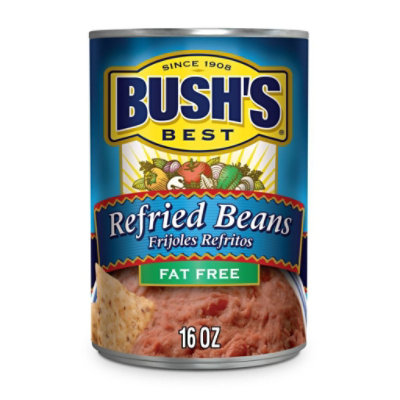 Bushs Cocina Latina Beans Refried Fat Free Vegetarian Can - 16 Oz
