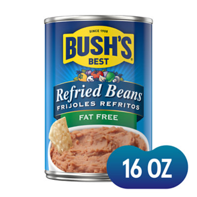 Bushs Cocina Latina Beans Refried Fat Free Vegetarian Can - 16 Oz