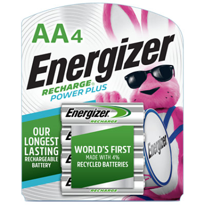 Energizer Power Plus Rechargeable AA Batteries - 4 Count - Image 1