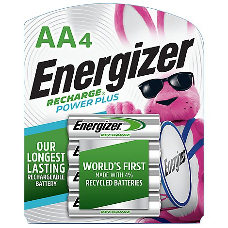 Energizer Recharge Power Plus AA Rechargeable Batteries - 4 Count