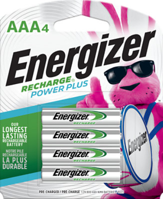 Energizer Recharge Power Plus AAA Rechargeable Batteries - 4 Count